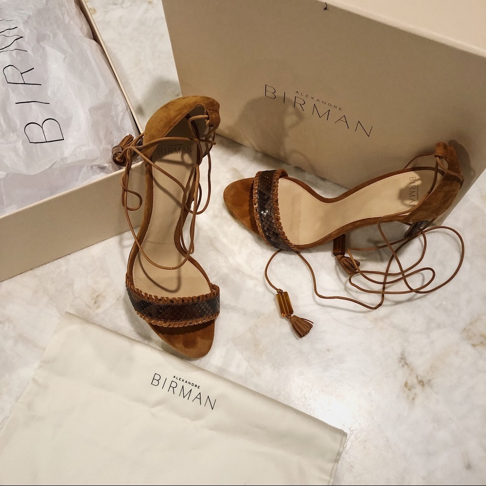 Alexandre Birman Toni Python Ankle-Wrap Sandal - image 2